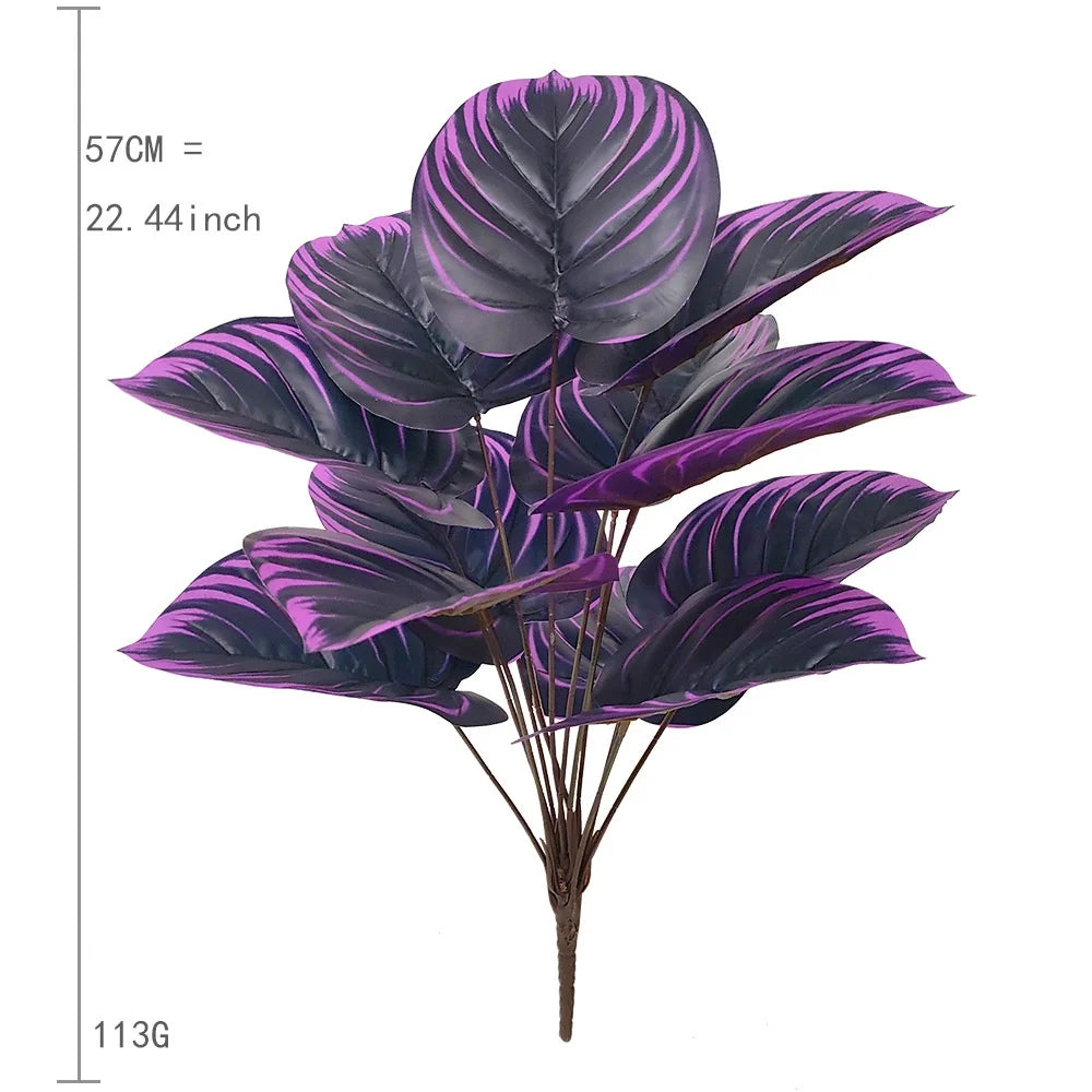 Purple Leaf Artificial Plant Home Decoration