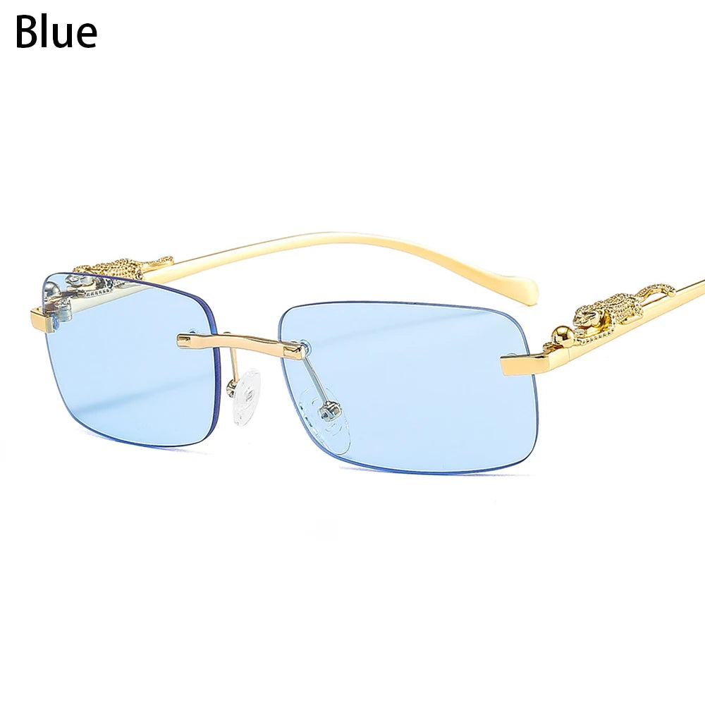 Randlose, rechteckige Unisex-Sonnenbrille