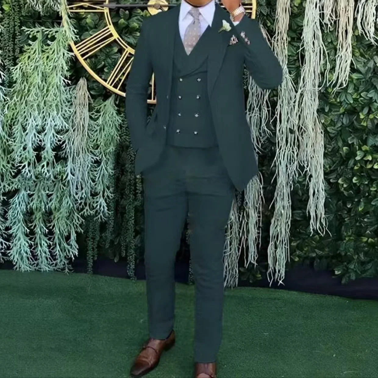 Weddings & Business Men's Slim Fit 3-Piece Suit