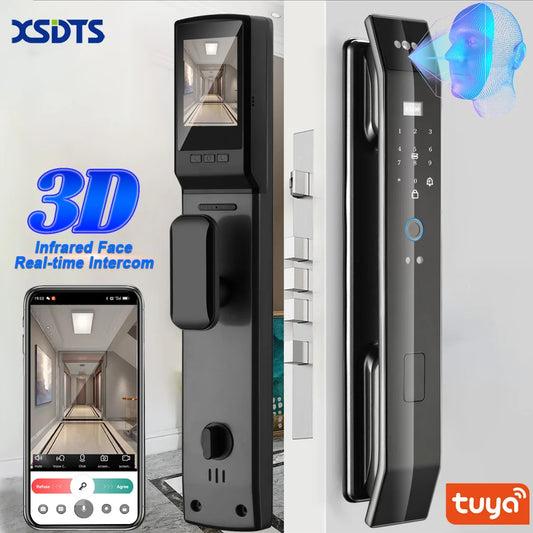 Tuya 3D Face Recognition Smart Door Lock with Security Camera
