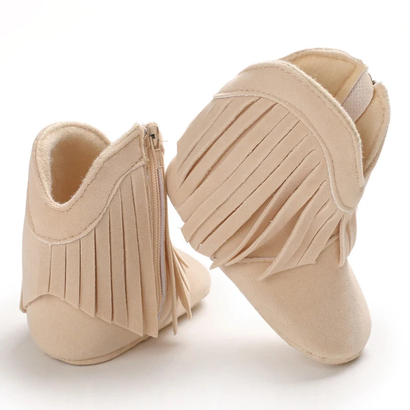 Unisex Tassel Moccasin Boots for Toddlers