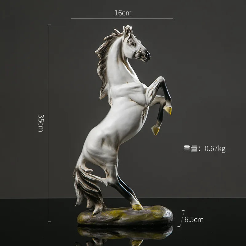 European Elegance- Horse Resin Sculpture