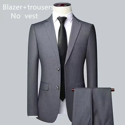 Wedding Solid Color Men suit - 3/2 Business Suit
