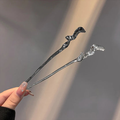 Damen Vintage Essstäbchen Schlangen Haarstäbe