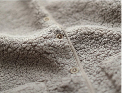 Stylish Medium-Length Lamb Wool Vest Jacket