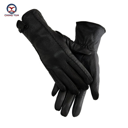 Nouveaux gants d'hiver en cuir véritable pour femmes