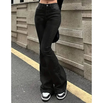 Women's High Waist Bootcut Denim Flared Jeans