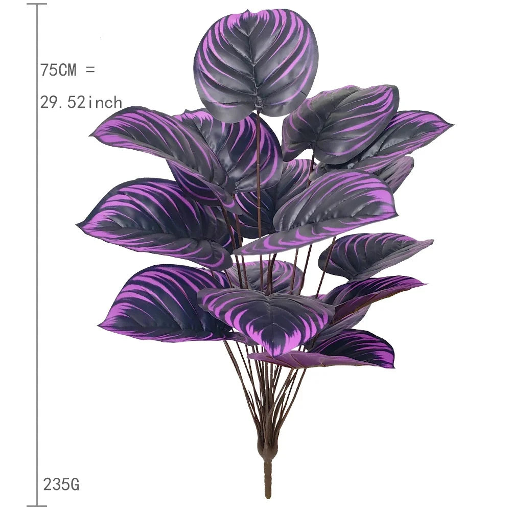 Purple Leaf Artificial Plant Home Decoration