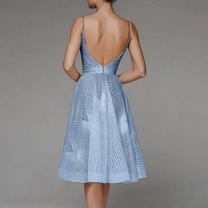 Luxury Women Embroidery Party Dress Sexy Suspenders Embroidered Sleeveless Evening Dresses Women Fashion Prom Dress Vestidos