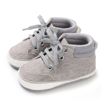 Bequeme High-Top-Sneakers aus Baumwolle mit weicher Sohle und rutschfester Sohle für Babys