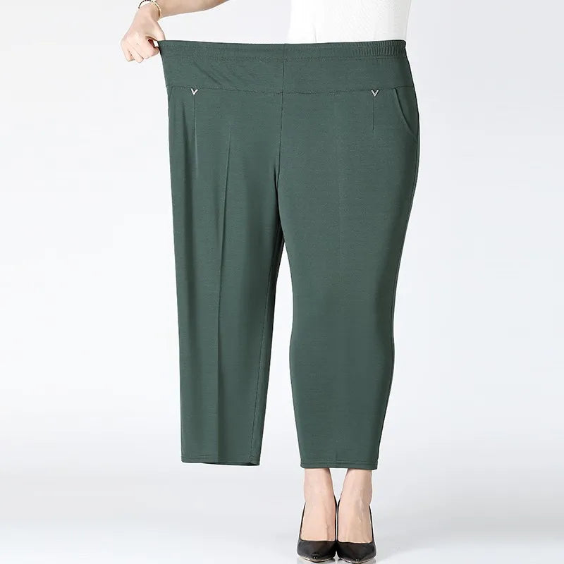 Plus Size High Waist Loose Trousers