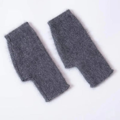 Gants sans doigts en cachemire et vison Mitaines d'hiver