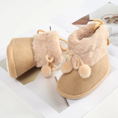 Baby Girls Bay well Winter Furry Snow Soft Sole Boots