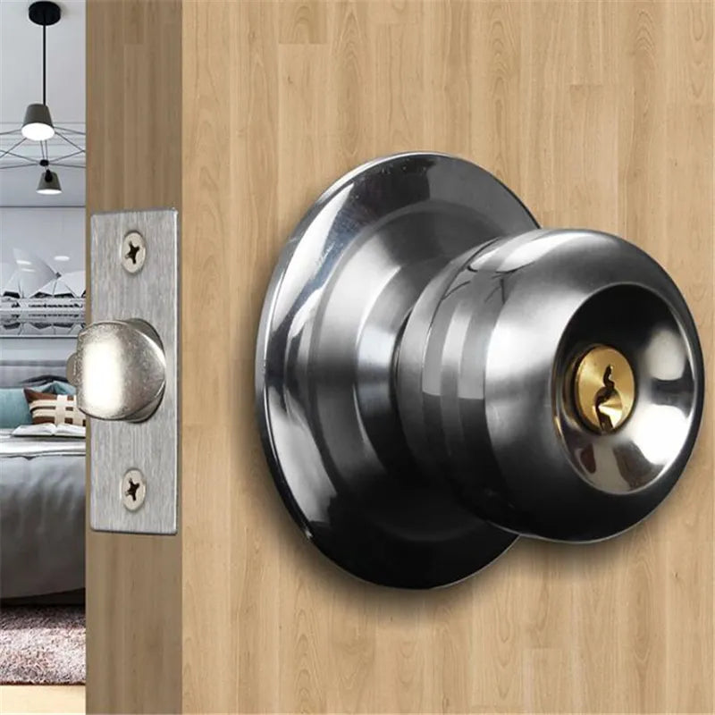 Aluminum Alloy Round Door Knob with Rotation Lock