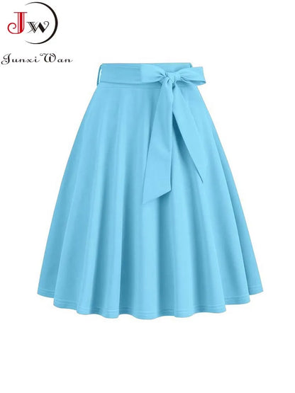 Elegant Summer Midi A-Line Skirt