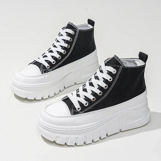 Chaussures en toile à lacets pour femmes