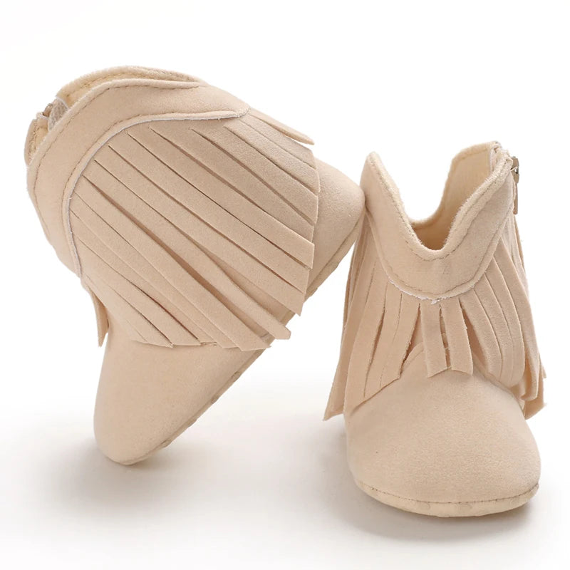 Unisex Tassel Moccasin Boots for Toddlers