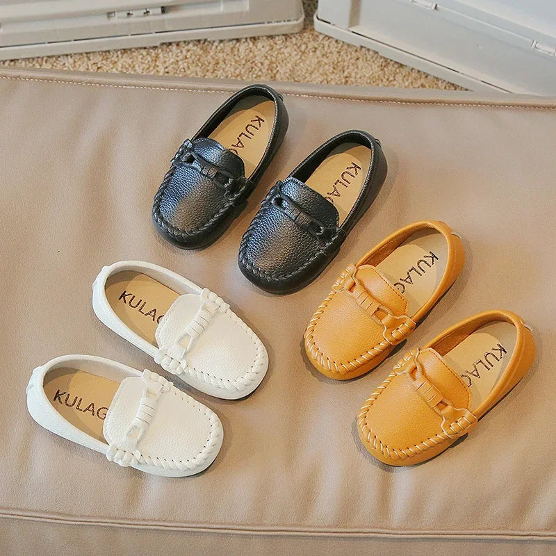 Kids Leather Casual Flats Sneakers Loafers