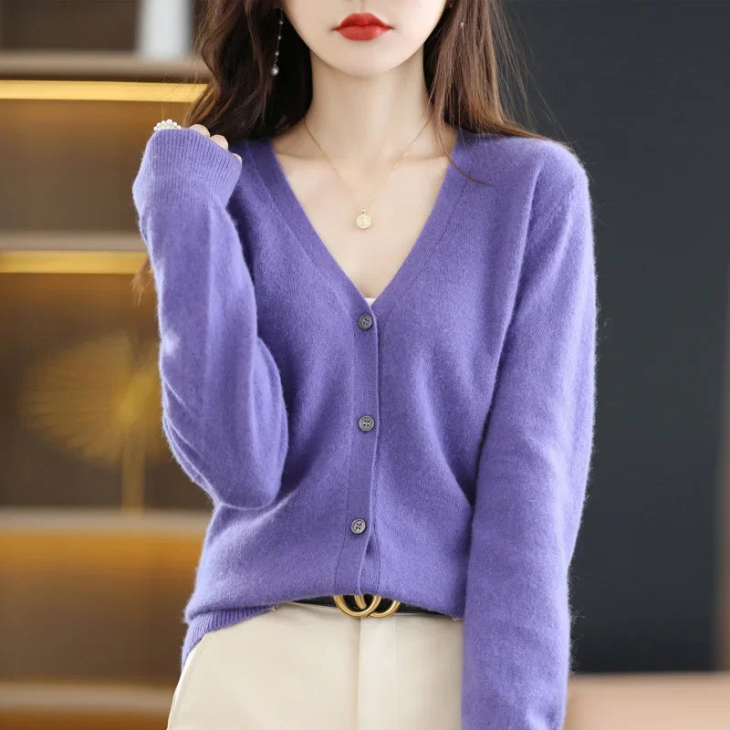 Stylish V-Neck Cardigan for Modern Women