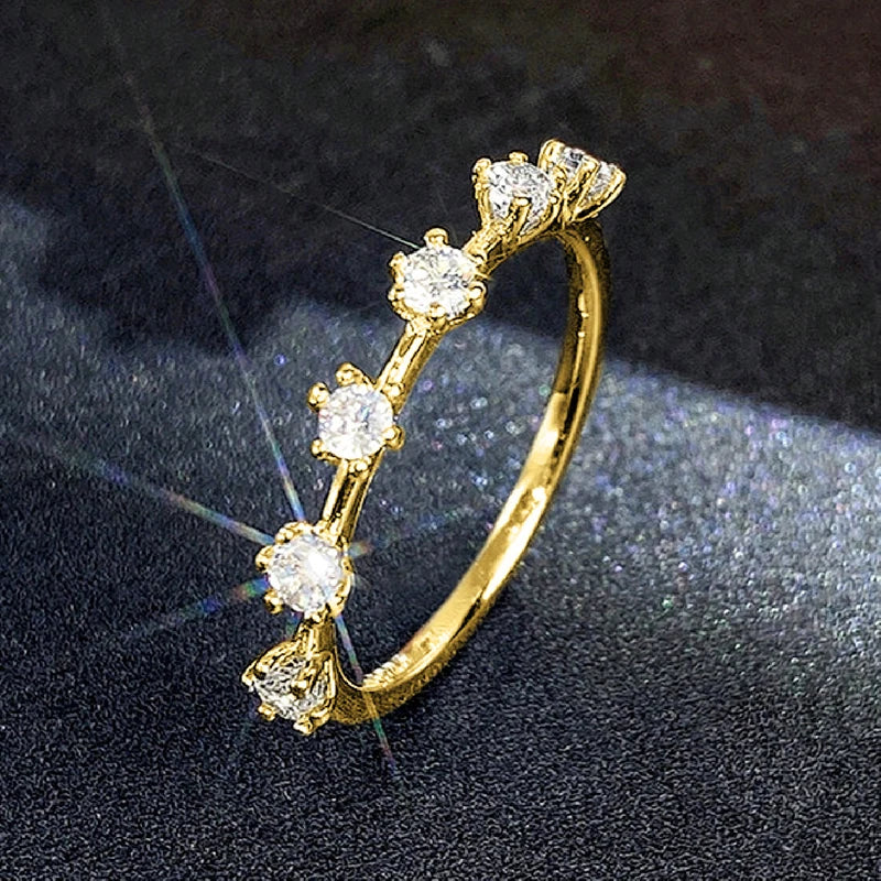 Weißer Zirkonia-Ring für Damen