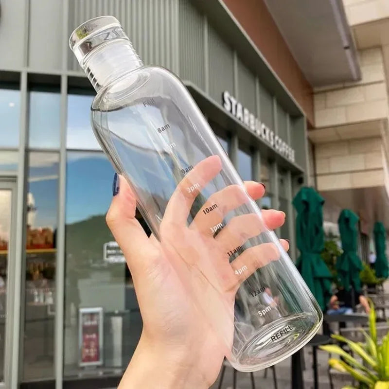 Bouteille d'eau en plastique transparente de grande capacité