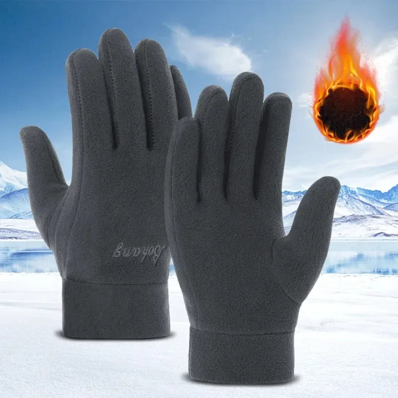 Thermal Fleece Gloves for Winter Outdoors