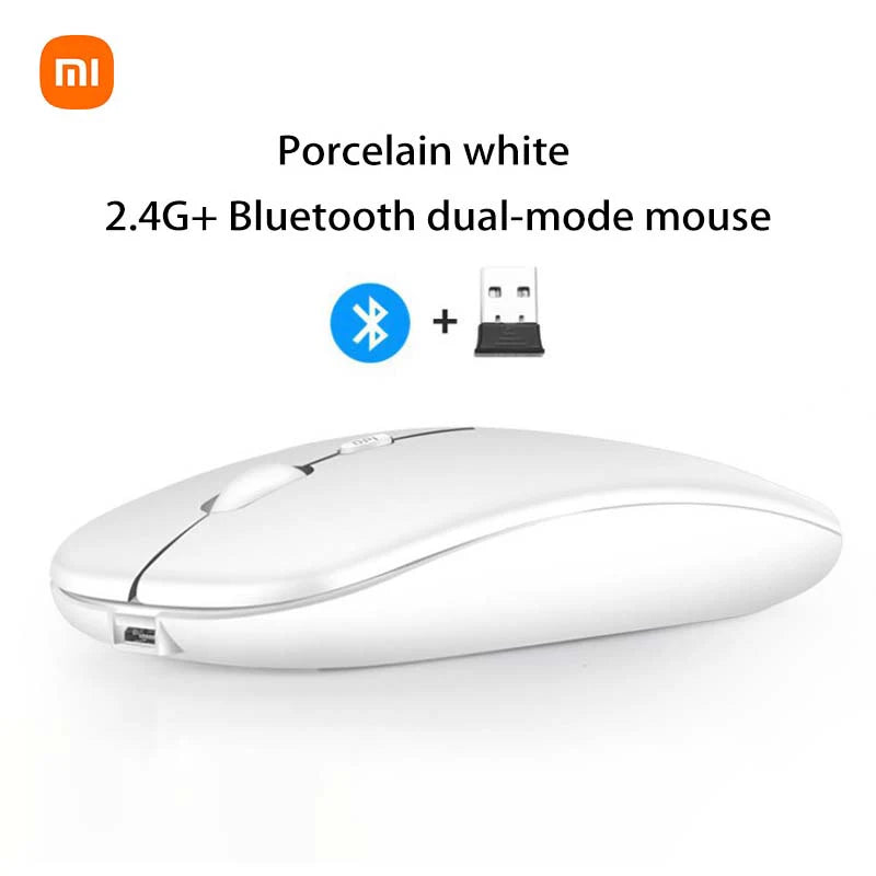 2.4GHz Bluetooth Wireless USB Rechargeable Silence Ergonomics Double Model Mini Portable Mouse