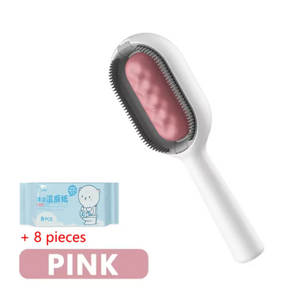 Doppelseitige Haarentfernungs-Massagebürste für Haustiere