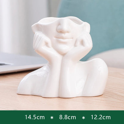 Nordic Style Ceramic Flower Vase Art