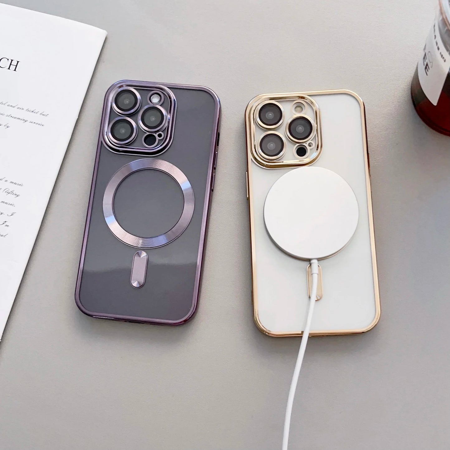 Transparent Magnetic Magsafe Wireless Charging Case