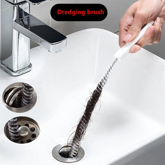 Flexible Pipe Dredging Brush for Kitchen and Bathroom Drain Cleaning