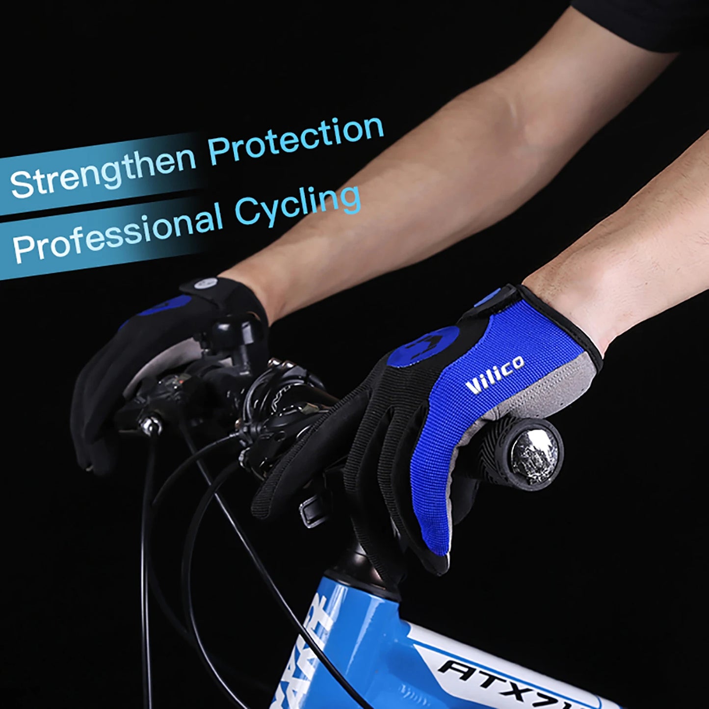 Breathable Anti-Slip Full Finger Cycling Gloves –  Anti-Shock