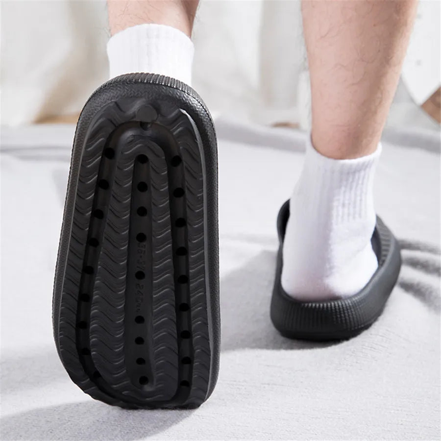 Women’s Cloud Cushion Non-Slip Bathroom Slippers