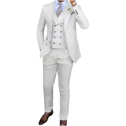 Weddings & Business Men's Slim Fit 3-Piece Suit
