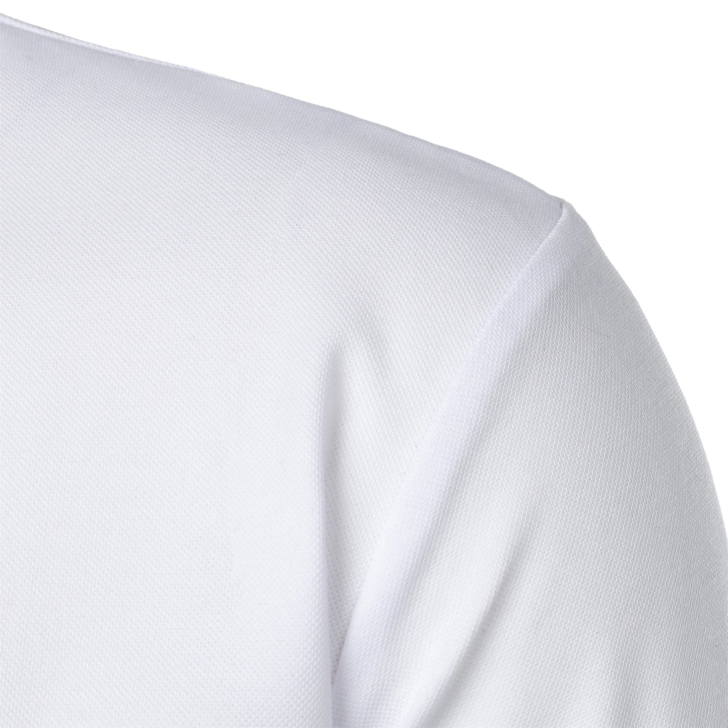 Men's solid color short-sleeved stand Neck T-shirt