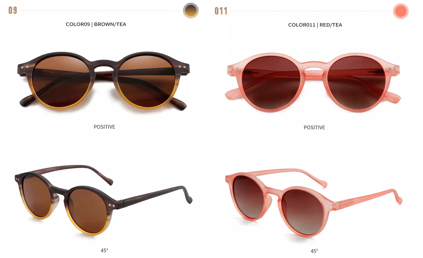 Unisex UV400 Retro Runde Sonnenbrille