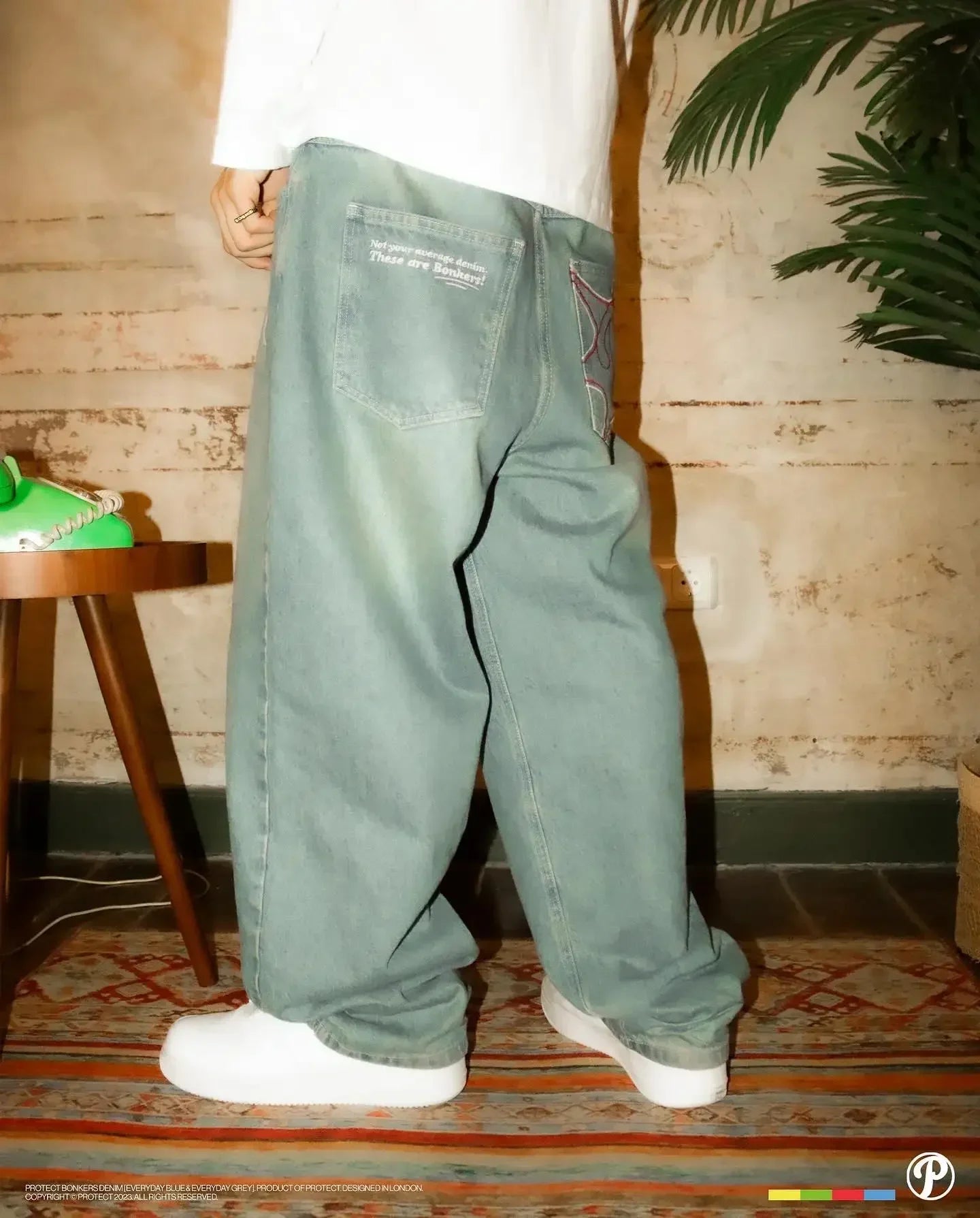 Jean baggy streetwear Y2K PROTECT