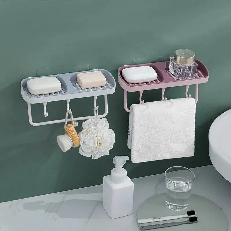 Wall-Mounted Multifunctional Soap Holder - No Punch