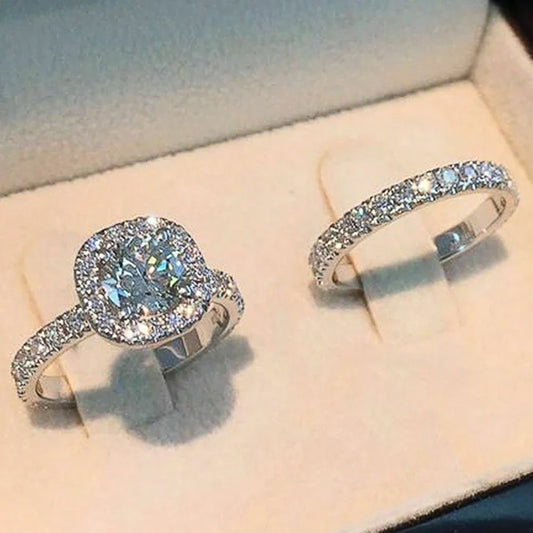 Liebesstein-Ehering-Set für Damen