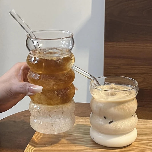 Ins Ripple Glass Cup - Gobelet élégant résistant à la chaleur