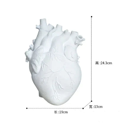 Heart Vase Human Statue Decorative Gift Container