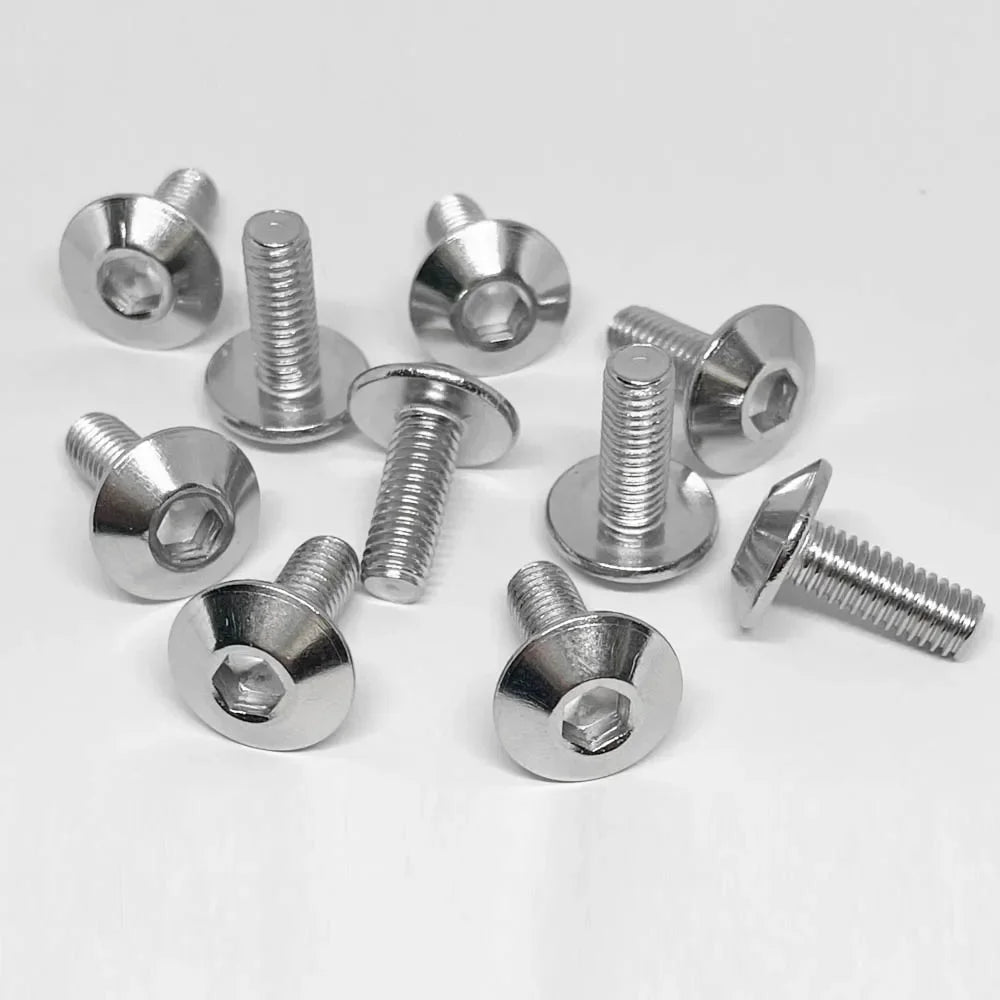 Silver Stainless Steel Screw Bolt Set for Vehicles