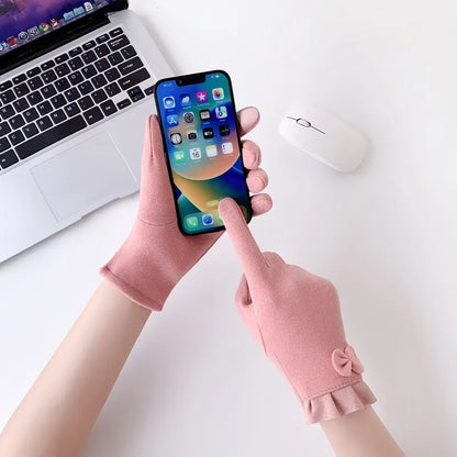 Gants coupe-vent d'hiver pour écran tactile pour femmes