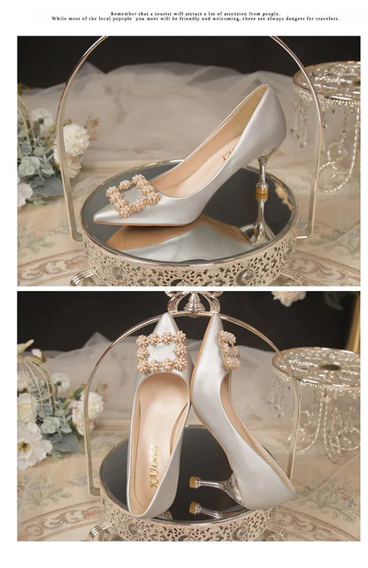 Women's Thin High Heeled Wedding Shoes