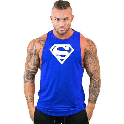 Men's Clothing Bodybuilding and Fitness Stringer Singlets Tank Top Vest Sleeveless Sweatshirt Workout Shirt Undershirt Gym Gyms