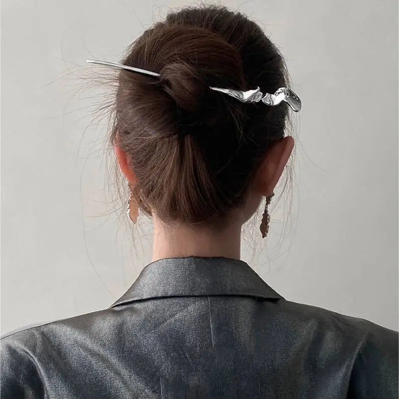 Damen Vintage Essstäbchen Schlangen Haarstäbe