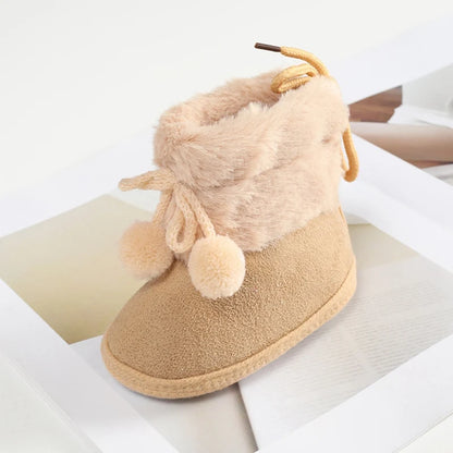 Baby Girls Bay well Winter Furry Snow Soft Sole Boots