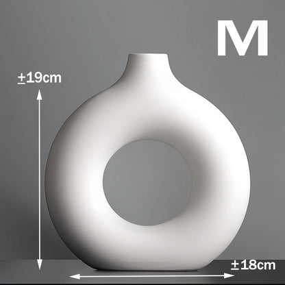 Nordic Style Ceramic Flower Vase Art
