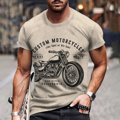 Retro Motorcycle Racing 3D Print Tee