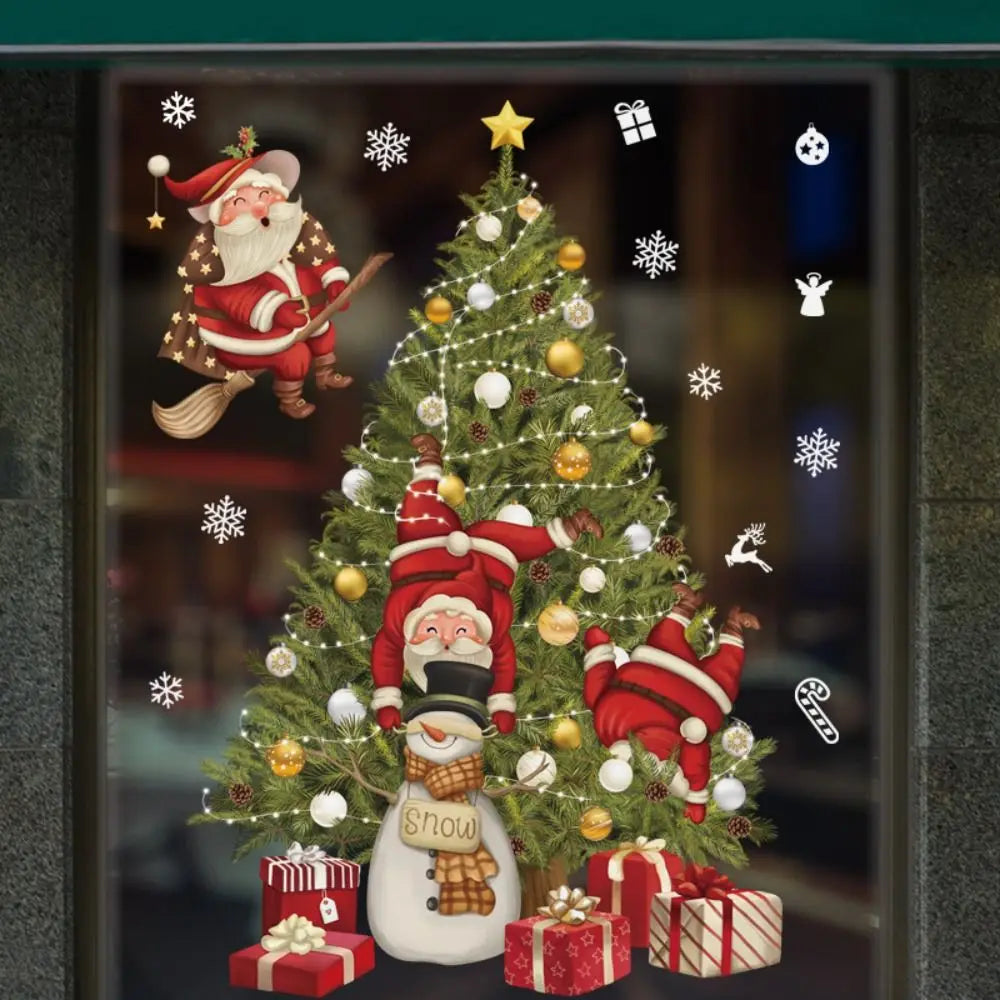 Fensteraufkleber „Merry Christmas Home Decor“ – Weihnachtsornament für festliche Geburtsgeschenke